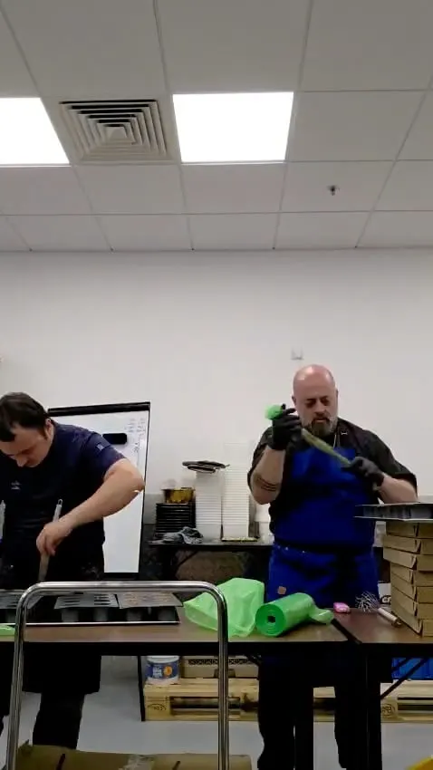 The pastry team at work
