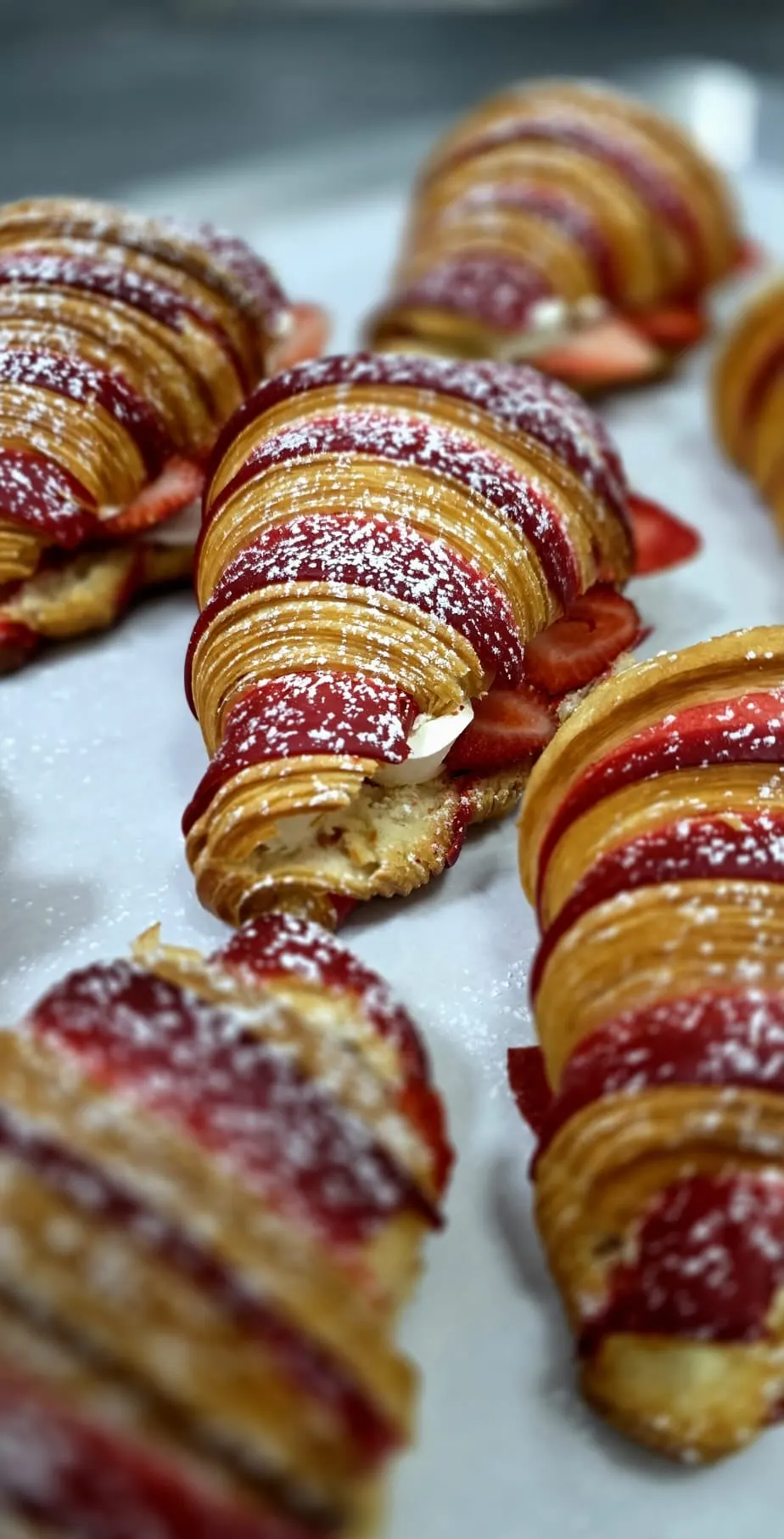Strawberry & cream croissants