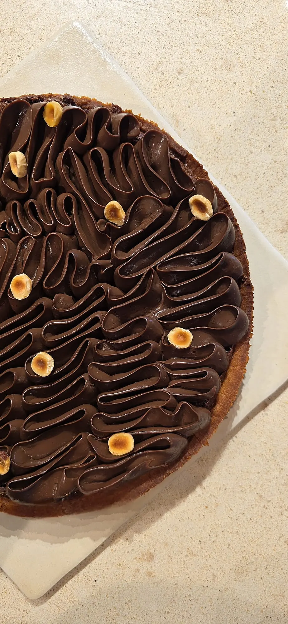 Chocolate & hazelnut tart