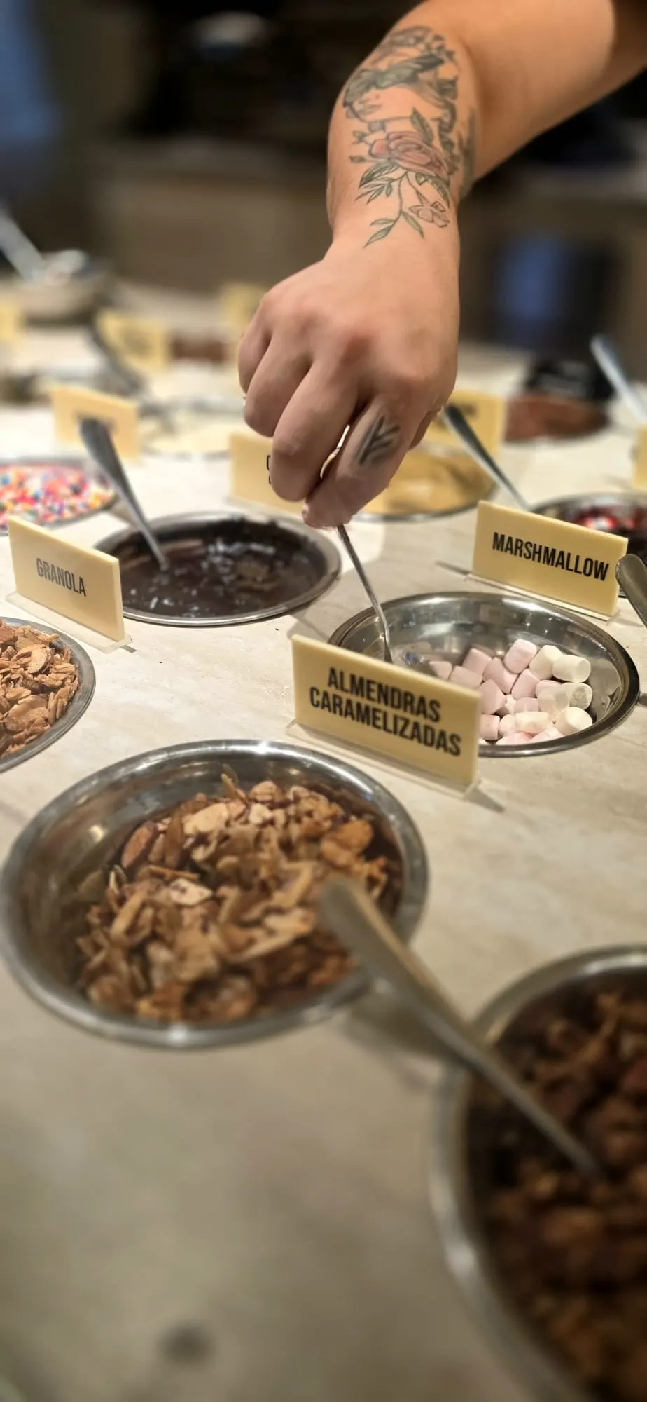 Custom sauces for the crêpe menu