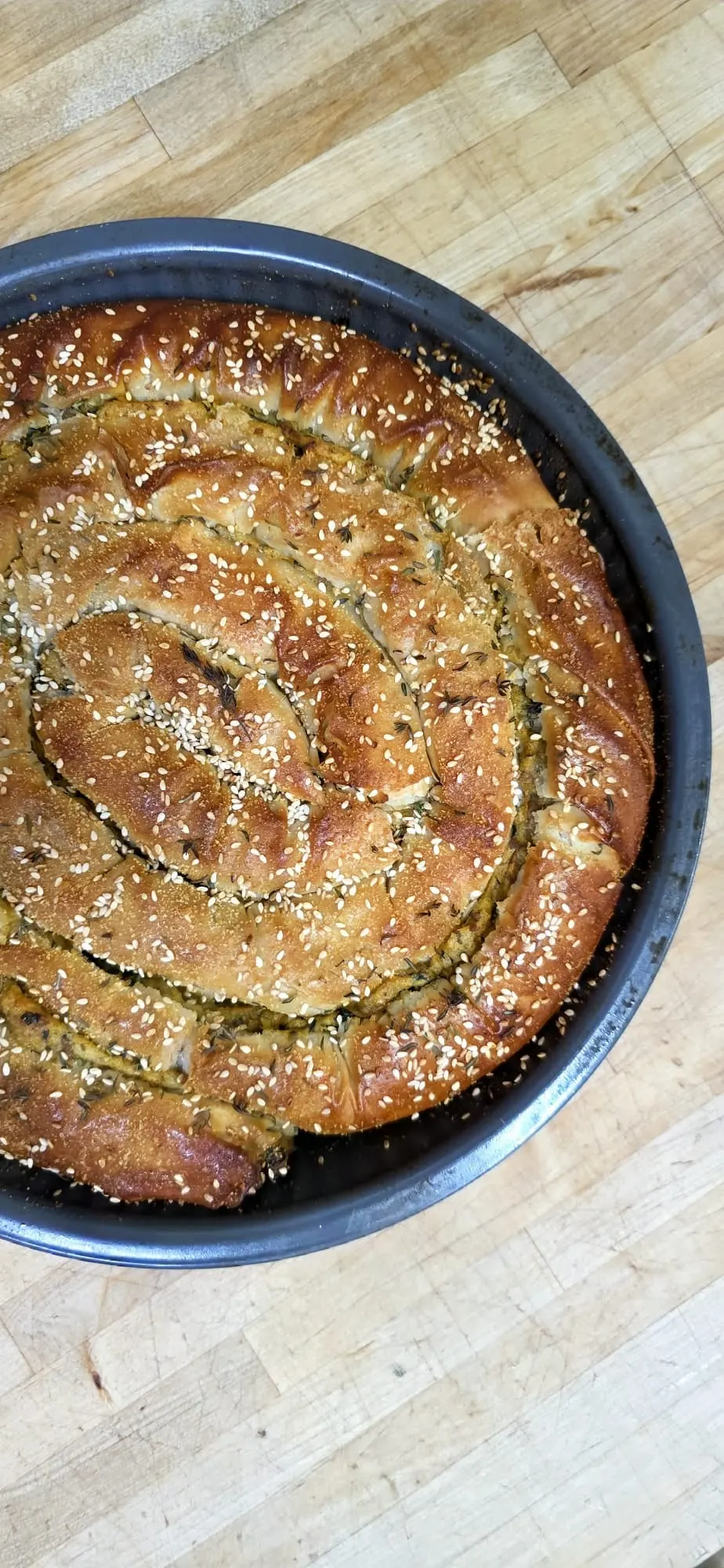 Savory spiral pie