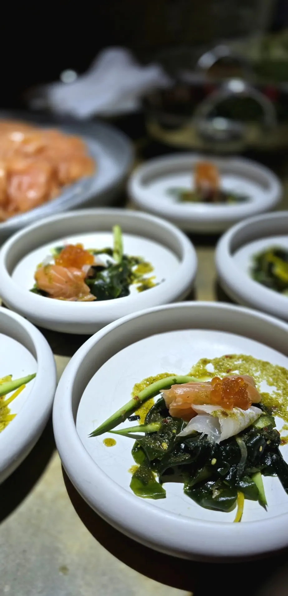 Cured salmon & seaweed salad